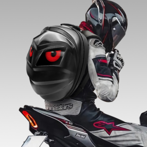 Black Knight Carbon Fiber LED Smart Backpack (Helmet Compatible)