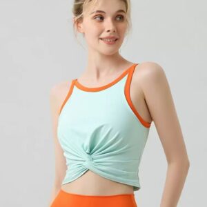 Color Block Twist Gym Sports Set