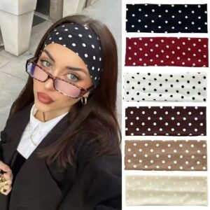 New Polka Dot Elastic Sports Headband