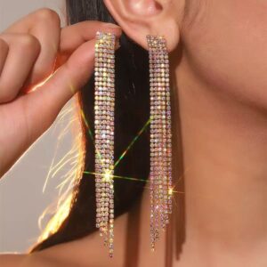 Luxury Sparkling Long Chain Earrings