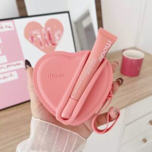 Heart-shaped Silicone Pouch + Lip Gloss Set