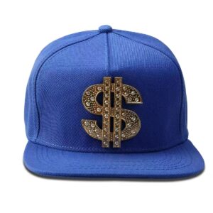 Iced Out Dollar Sign Snapback Cap